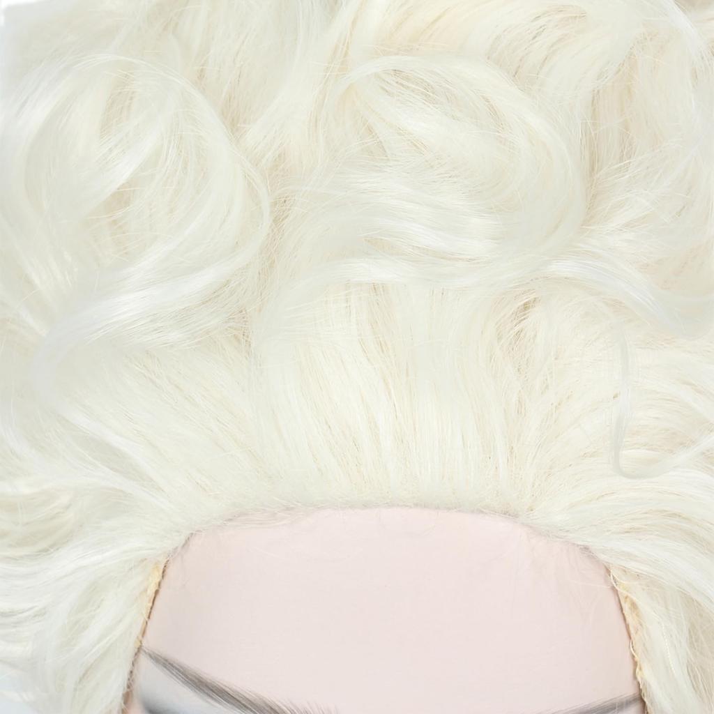 Linfairy Game Cosplay Wig, Heat Resistant, Costume Accessory, Festival Cosplay Wig, Medieval Palace Style, Aristocratic Style, White Blonde Curls
