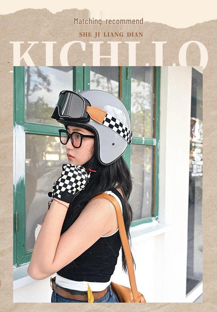 3C Certified Retro 3/4 Safety Helmet for Motorcycles & Electric Scooters – Unisex, All-Season