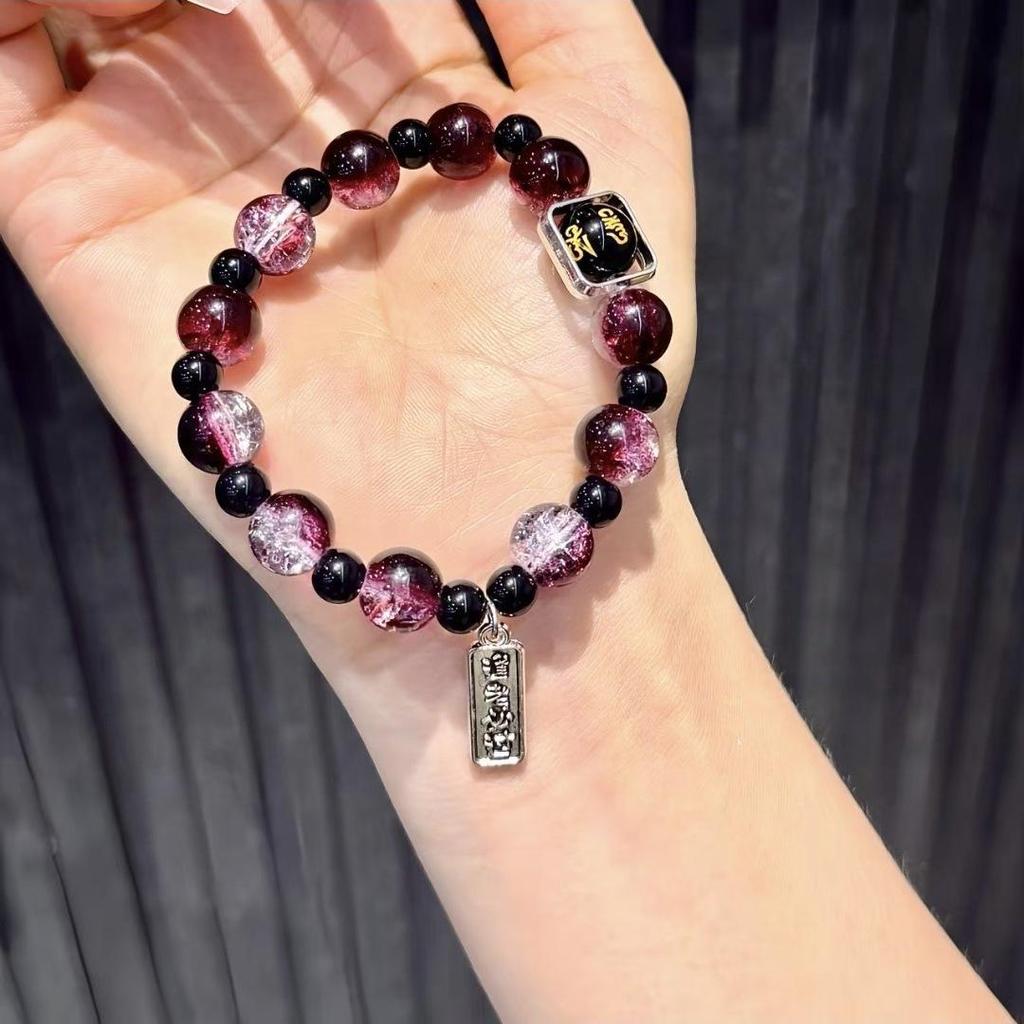 Charming Pink Crystal Floral Bracelet - Court Style Dream Gift for Girlfriend