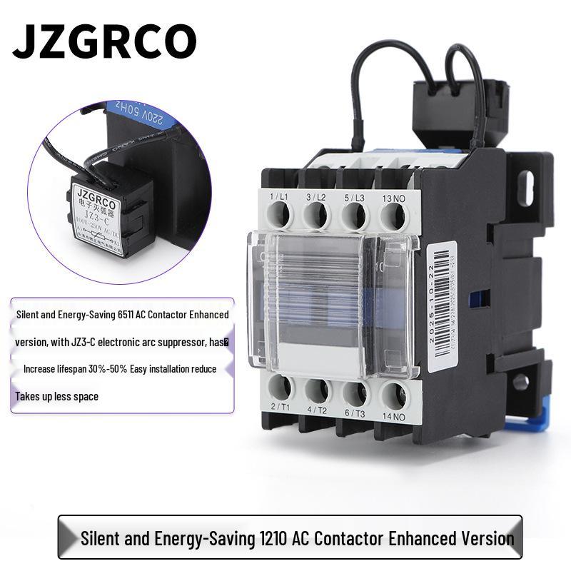 

Silent Energy-Saving AC Contactor with Electronic Arc Extinguisher 220/380V, Enhanced CJX2-1210 Version