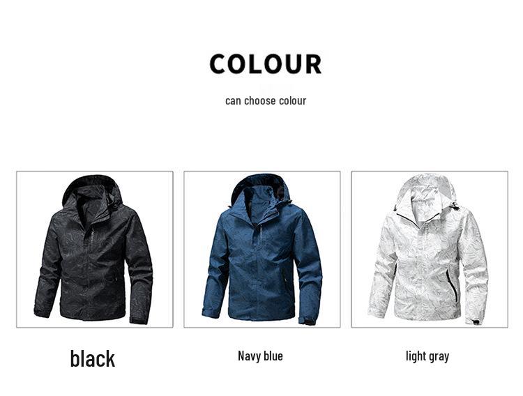 Men's Windproof Waterproof Camouflage Outdoor Jacket - Plus Size Spring/Autumn Fishing & Mountaineering Outerwear