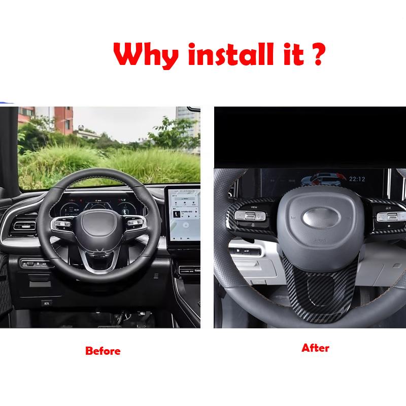 For Trumpchi GAC Gs8 ABS Steering Wheel Panel Switch control Button Cover stickers Trim Auto Interior Accessories