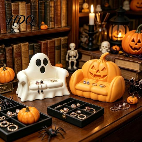 Desk Decoration 3D Printed Ghost Pumpkin Sofa Ornaments Spooky Cute Halloween Decor