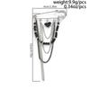 Exaggerated Personality Heart Multiple Chain Tassel Brooches for Women Fashion Imitation  Pearl Brooch Suit Pants Bag Decoration