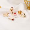 New Year Cute Christmas Tree Charming Ornaments Santa Christmas Jewelry Women Ring Elk Cartoon