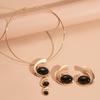 Resin Irregular Geometric Oval Collar Necklace