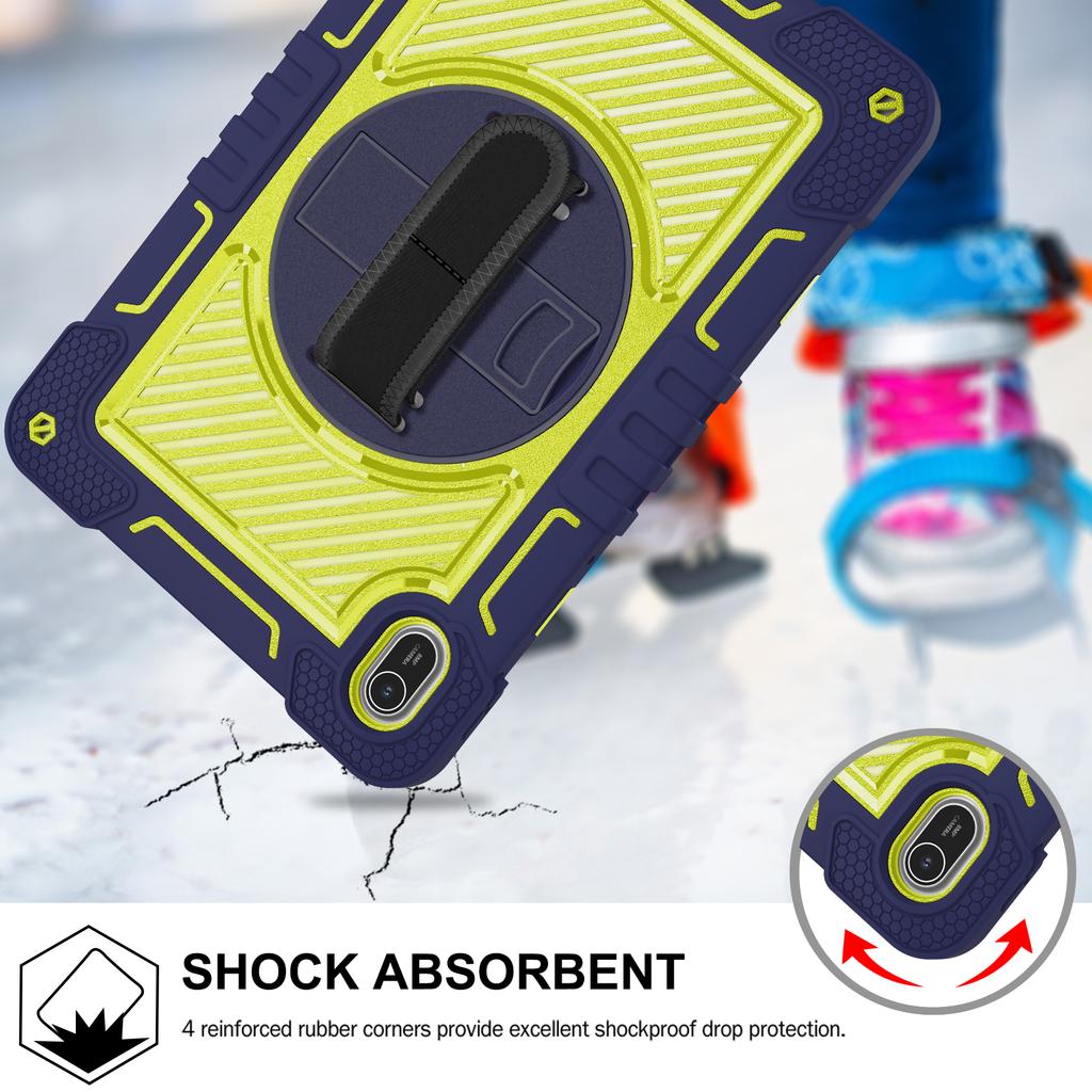 For Huawei MatePad SE 11 2024 Nettbrettdeksel Silikon+PC Støtsikkert Deksel med Støttefot Skulderstropp