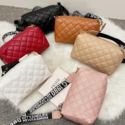 Rhombus Kette bestickte Tasche Tasche Damen neue Umhängetasche bedruckt Schultergurt kleine quadratische Tasche