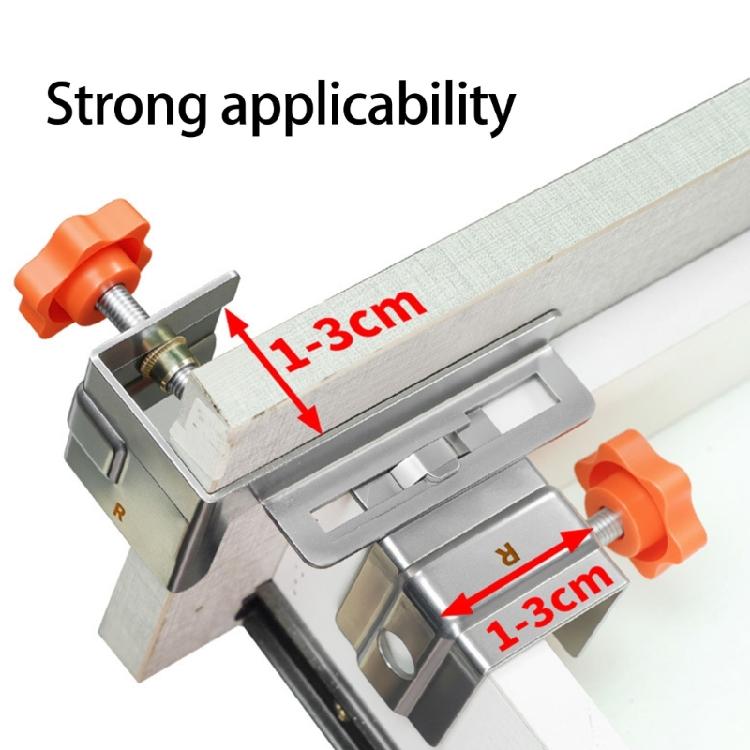 2Pcs Practical Drawer Front Fasteners Rustproof Stainlesses Steel Mounting Clamps for Seamlessly Furniture Setups