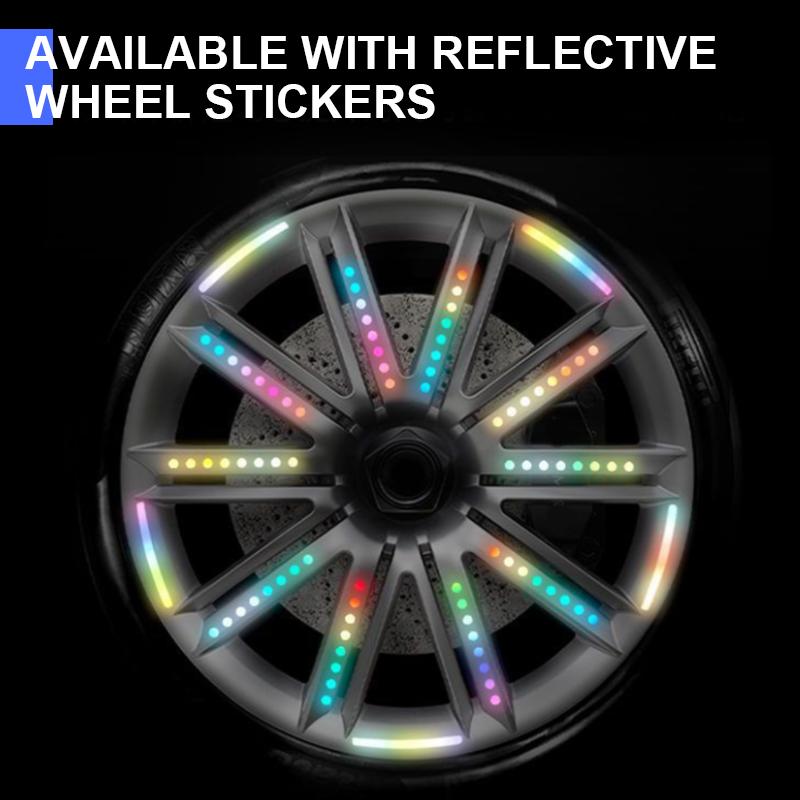 SEAMETAL 20PCSDIY Car Motorcycle Reflective Decorative Stickers