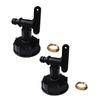 2Pcs Water Butt Tap with Brass Seal Replacement Rain Water Collection Tap for Garden Home Fit 3/4" Thread Adapter