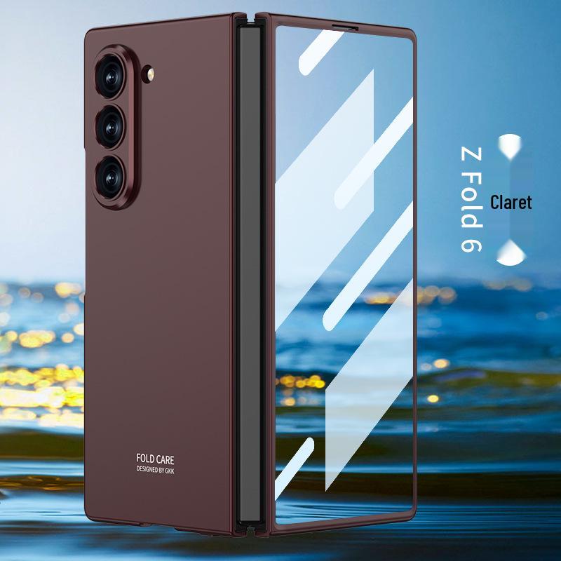 Durable Ultra-Thin Galaxy ZFold6 Case: Foldable Anti-Fall Hard Shell & Screen Protector
