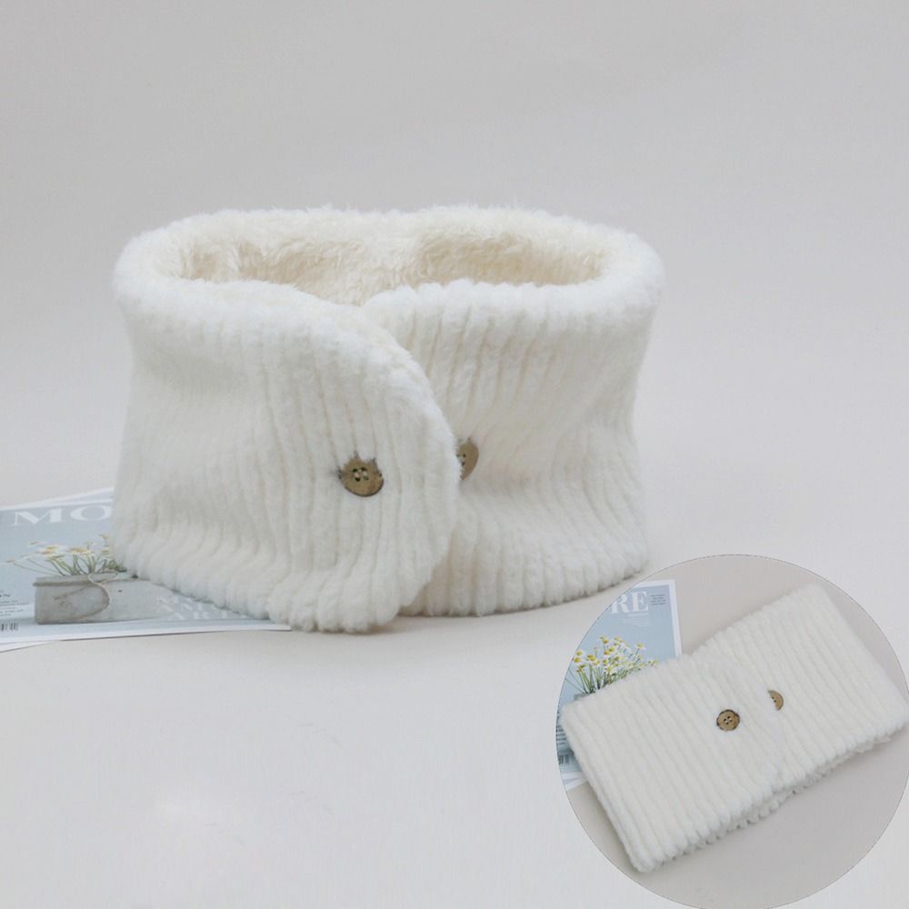 Bib Thermal Neck Warmer Windproof Snood Cowl Tube Couple Warm Neck Cover Plush Scarf  Unisex