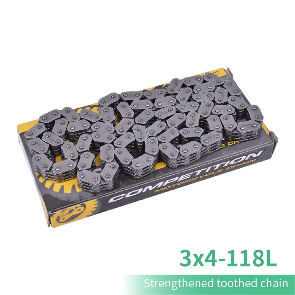 3x4 118Links Cam Timing Chain For Honda VT750 XR600R XR600 XR650L XR650 XLV600 XL600 XL600V Transalp XL XLV XR 600 650 3+4 3x4 -118Links