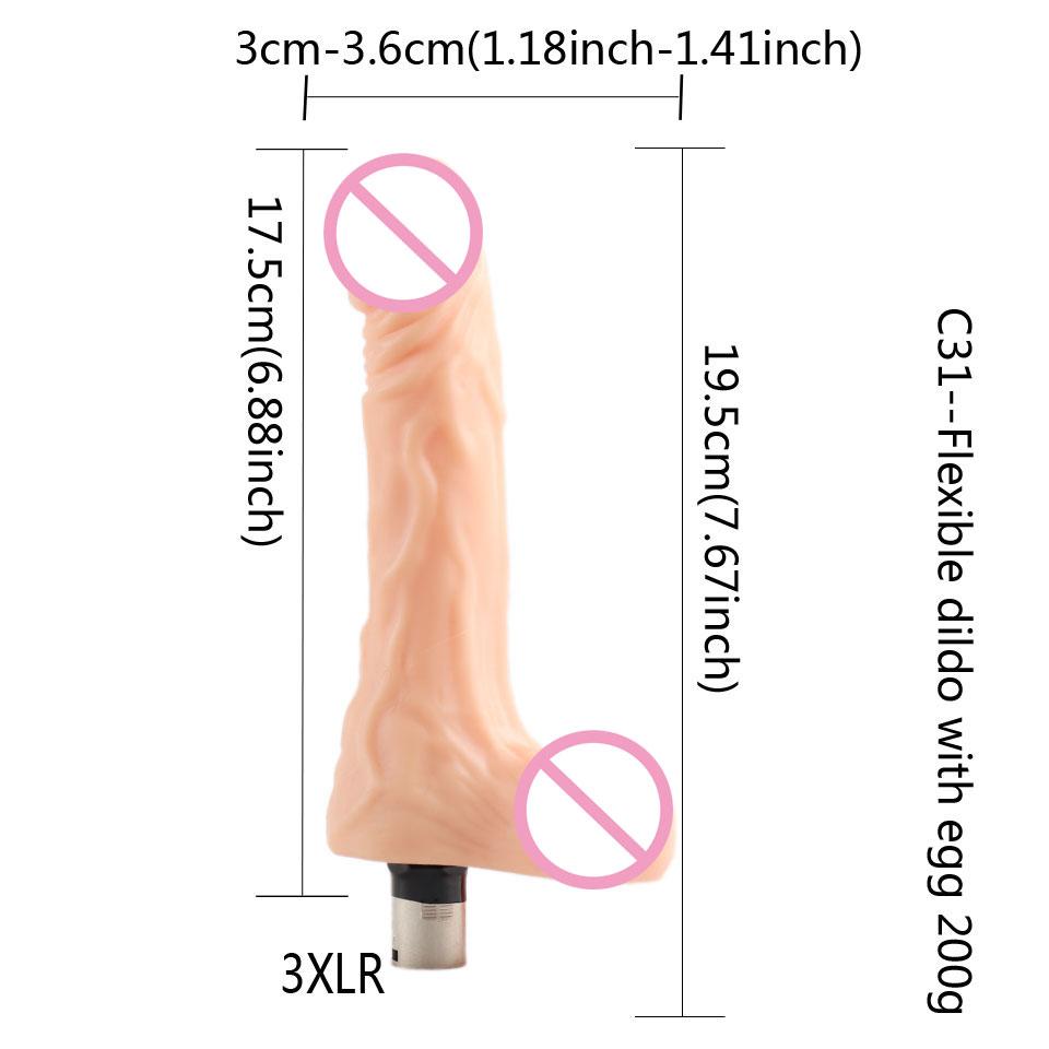 FREDORCH Sex Machine Attachment 3XLR 3PRONG Attachment Dildo For Women and Men Sex Masturbation Love Machine Dildo Sex Toys