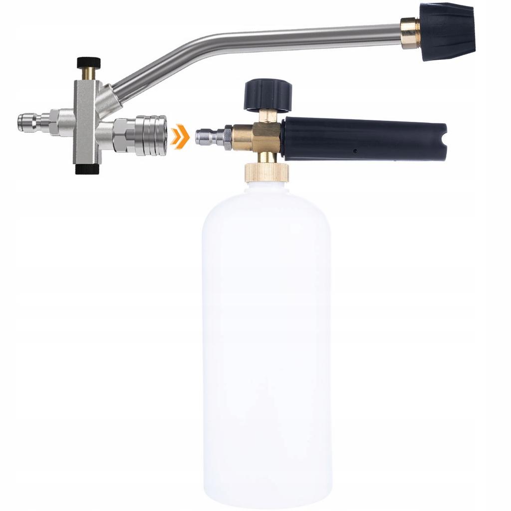Rosfix DualJet Pro 1/4" 27cm – Lança Dupla 2 em 1 com Bico Intercambiável | Conexão Rápida | Aço Inoxidável + Latão | Para Lavadoras de Alta Pressão