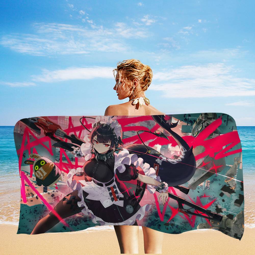 

Anime Z-Zenless Zone Zero Beach Towel Colorful Bath Towels For Girl Microfiber Quick Dry Sand Beach Yoga Spa Gym Pool W40*H60(CM)
