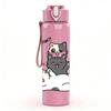 1PC Lazy Stacked Cats Cartoon 750ml Color Plastic Sports Water Bottle Leakproof Flip Straw Lid Suitable for Sports Office Home Use