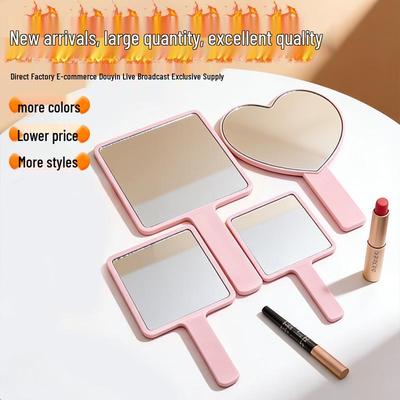 Portable Student Dormitory Square Makeup Mirror – Mini Handheld, Single-Sided