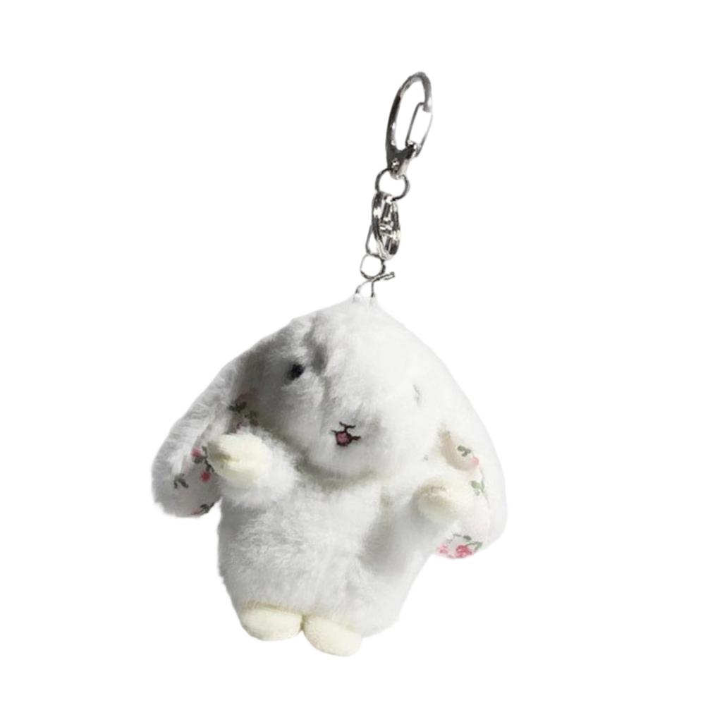 Cuteness Rabbit Plush Keychain Soft Figure Keyring Backpack Ornament Keychain Accessory PP Cotton Texture for Daily