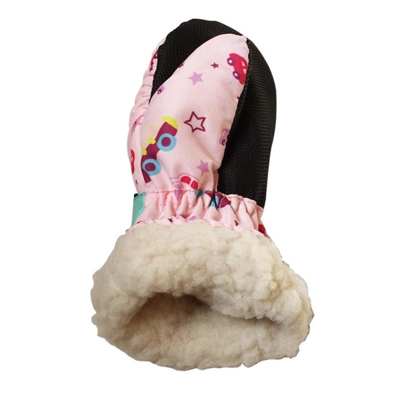 2-4Y Waterproof Kids Ski Gloves Winter Cycling Gloves Anti-Slip Gloves Warm Thick Fleece Snowboarding Mittens Gloves