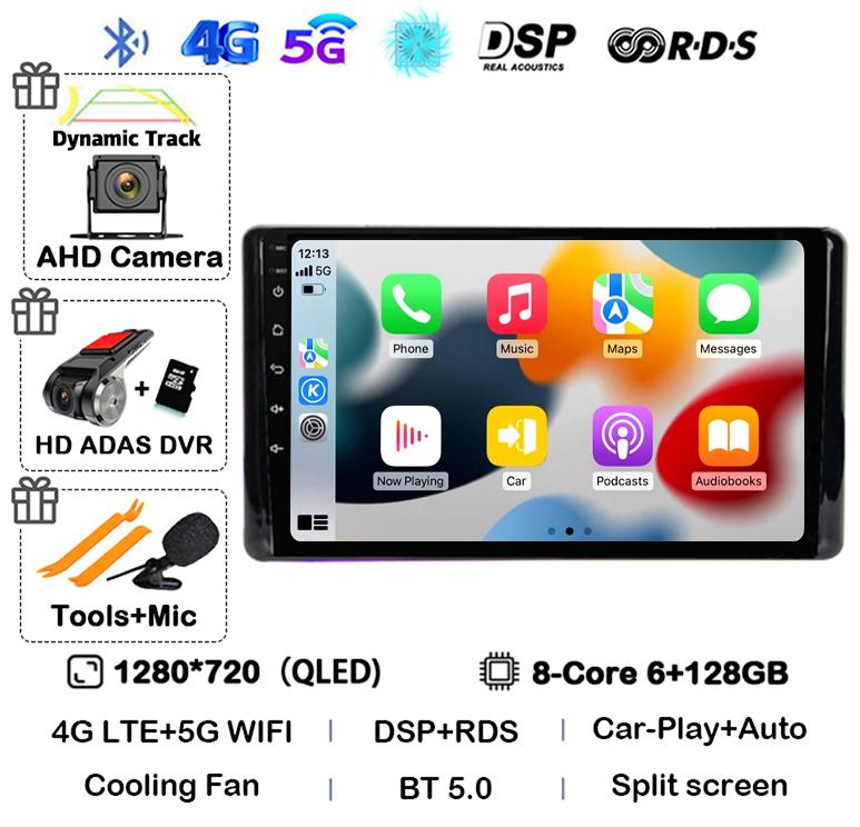 Android 14 CarPlay Auto WIFI+4G Car Radio For Toyota Raize 2020 2021 2022 Multimedia Video Player Stereo DSP GPS 360 Camera QLED