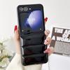 Per Samsung Z Flip Custodia Giubbotto Imbottito Placcato Cover Morbida Antiurto Per Samsung Galaxy z flip 4 Z Flip3 Custodia per Telefono Monocolore