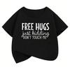 Free Hugs Funny T Shirts Short Sleeve Kids Childrens Tshirt Boys Girls Summer Spring Casual Top Tee Shirt