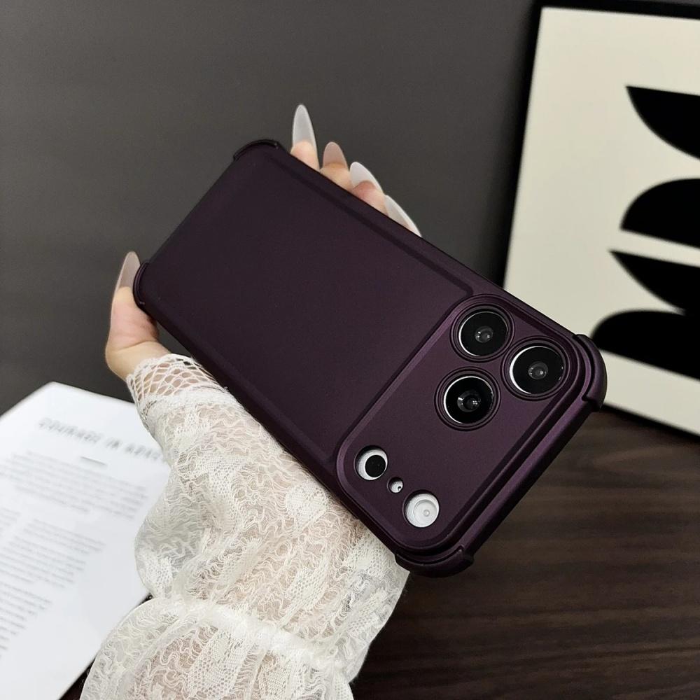 Shockproof Silicone Plain Phone Case For iPhone 17 16 15 14 13 12 11 Pro Max Plus 17 Air 16E 17E Soft Cover