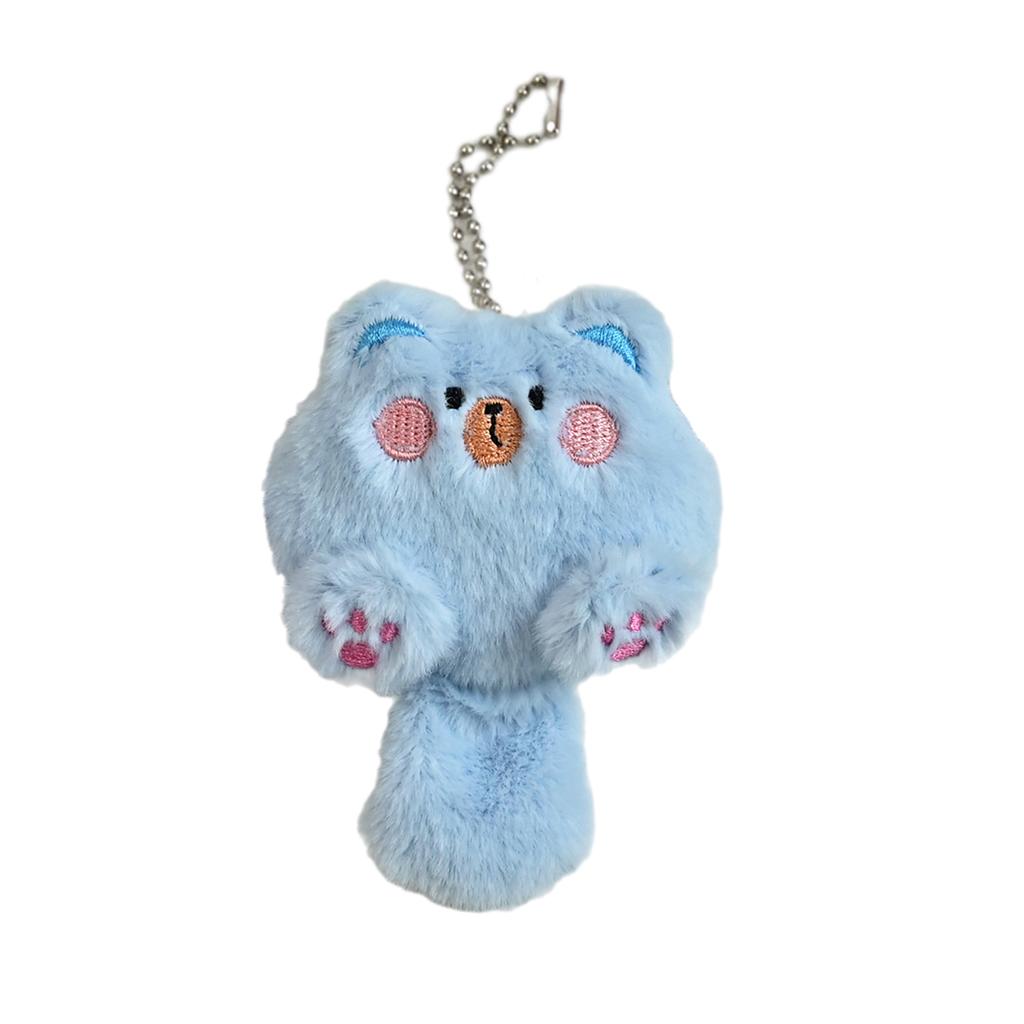 Plush Cat Keychain Cartoon Animal Pendant Keyring Fashionable Stuffed Doll Key Rings Jewelry for Backpacks and Phones