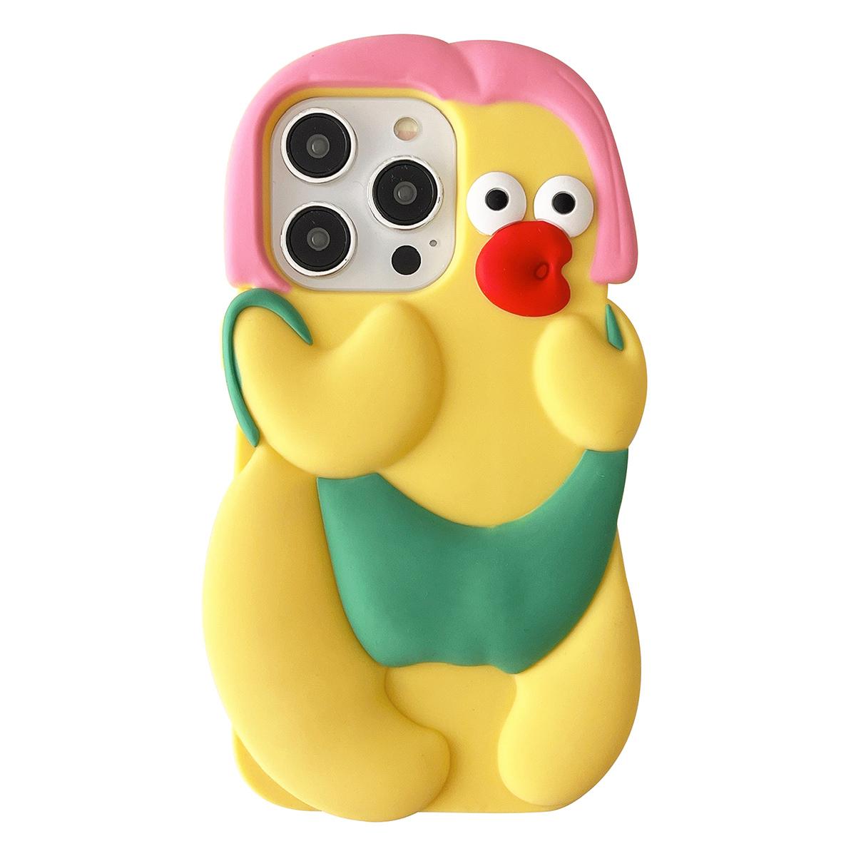 

Силиконовый чехол для iPhone 16 Pro с милым дизайном цыпленка, противоударная задняя крышка для телефона A