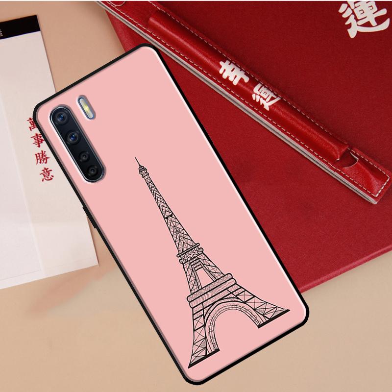 Paris Eiffel Tower Case For Oppo A40 A78 A54 A74 A94 A17 A57 A77 A76 A16 A96 A18 A60 A80 A38 A58 A98 A15 A5 Pro