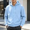 Herren Freizeit Kapuzenpullover mit Reißverschluss Farbe