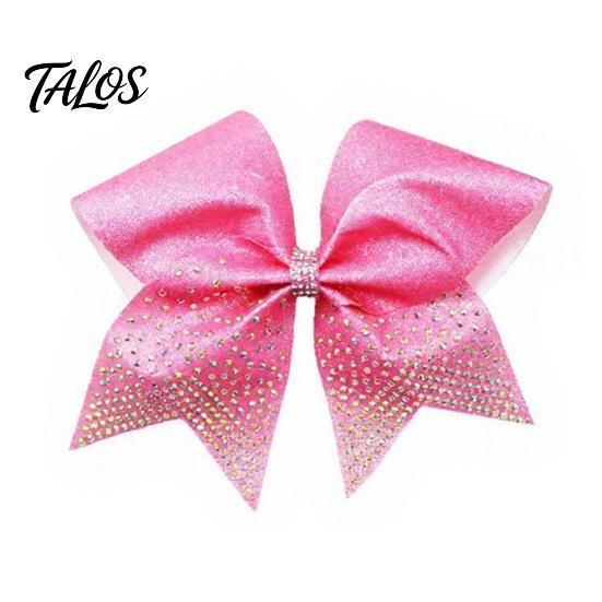 Secure Hair Grips for Dancers Sparkling Bow Clip, Glitter Sequin Clip Cheerleading Ribbon Bows Cheer Performance And Dance Team Accessories,
