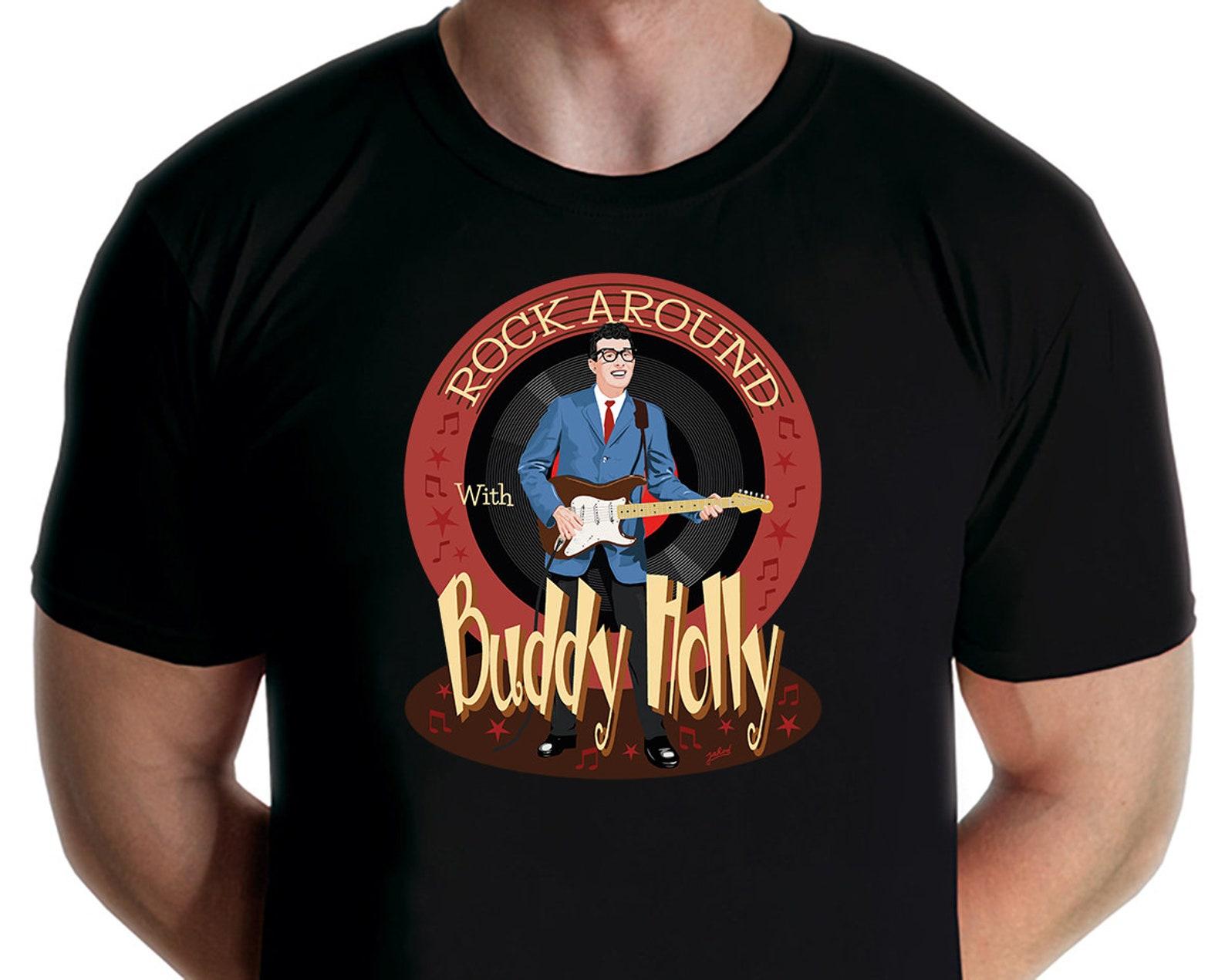 Buddy Holly - Rock Around With T-shirt (Jarod Art) 3XL