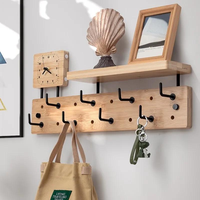 Bedroom Clothing Storage Wall Clothes Hanger Space Saving Home Organization Wall Mounted Kitchen Towels Clothes Hats Toilet