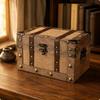 Wooden Treasure Chest Antique Finish Box Vintage Style Decorative for