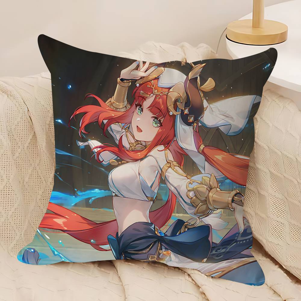 Anime-Charaktere -N-Nilous Kissenbezug Abnehmbarer Waschbarer Kissenbezug – Ganzjährig Weiches Leinen