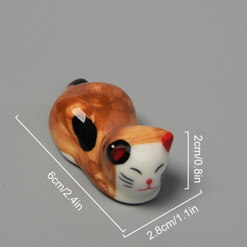 1Pc Chopstick Rest Home Decoration Chopsticks Pillow Hotel Spoon Creative Ceramic Forks Holder Cat Shape