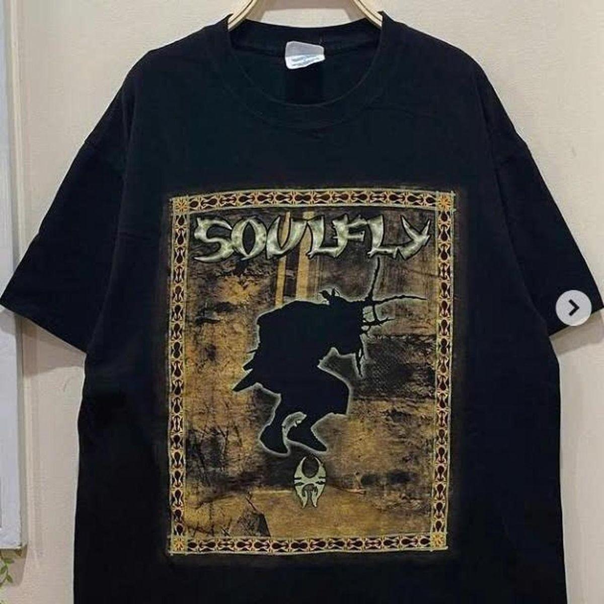 Винтажная футболка soulfly primitive Группа Короткий рукав S