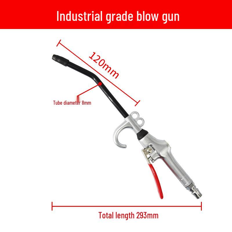High-Pressure Pneumatic Dust Removal Gun with Extended Nozzle for Air Compressor