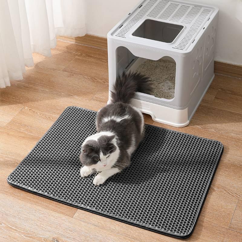 New Cross-border Cat Litter Mat Double-layer Filtered Sand Mat For Controlling Litter And Preventing Splashes Pet Paw Mat