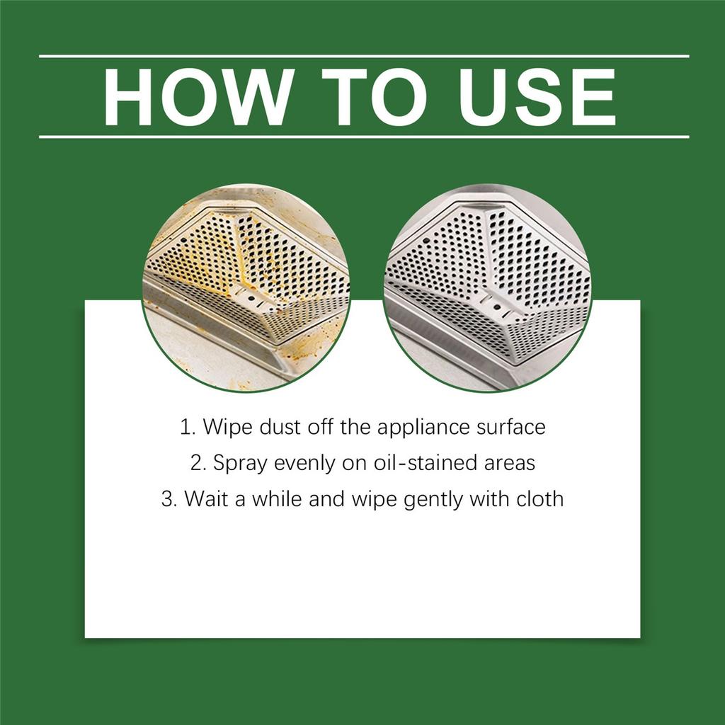 300ml Enzyme Foam Cleaner Heavy Duty Grease Cleaning Spray Enzyme Oil Stain Remover for Stovetops Range Hoods and Ovens