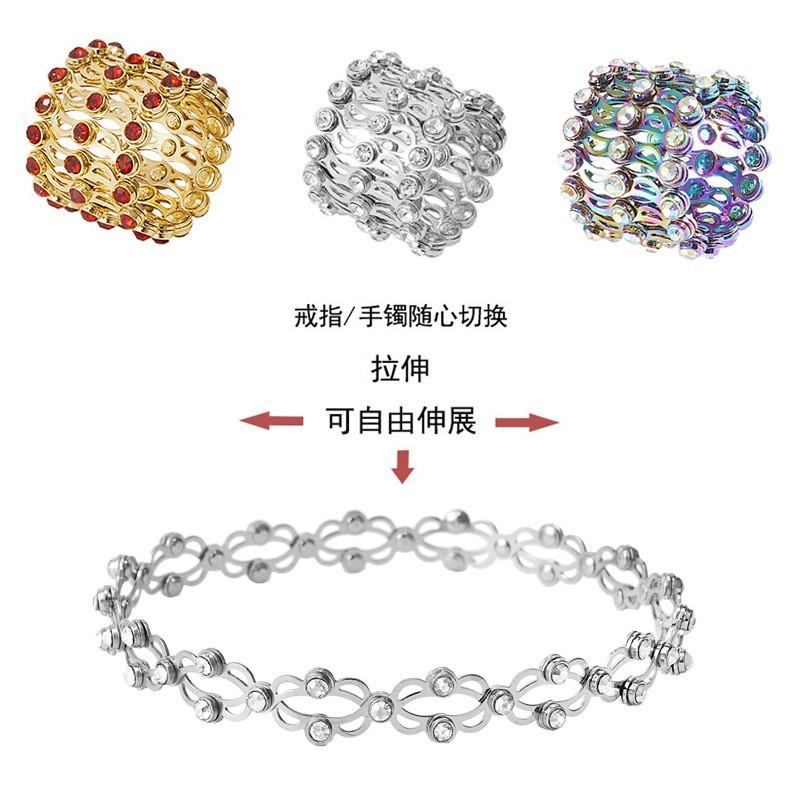 , new creative telescopic ring, deformable copper bracelet, fashionable size adjustable ring