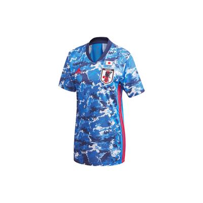 adidas Japan Home Fan Batik V-Ausschnitt Kurzarm T-Shirt Damen Tops Blau ED7364