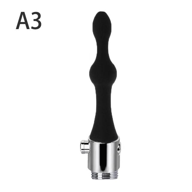 Silicone Enema Douche Kit – Anal Cleaning Nozzle with Shower Attachment, Metal Tip & Switch Faucet for Vaginal & Gay Use