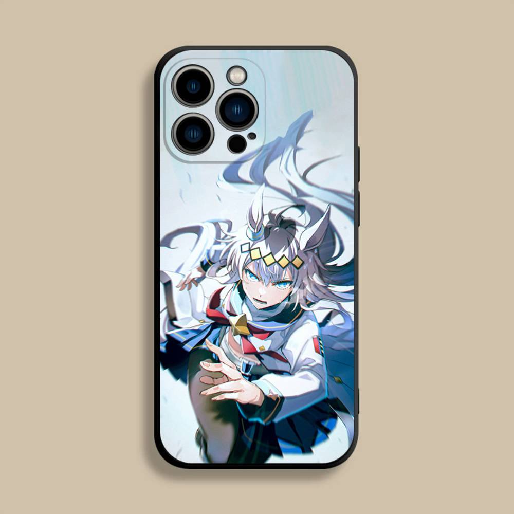 Uma Musume Pretty Derby Phone Case For iPhone 17,16,15,14,13,12,Pro,Max,Plus,E,SE4,Air,Mini Black Soft Cover