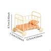 1/12 Dollhouse Baby Bed Miniature Furniture Room Realistic Photo Props with Mattress for DIY Model