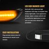 D-Lumina Sequential Amber LED Side Marker Lights Turn Signal Lamp Assembly for BMW E90 E91 E92 E93 E46 E53 E60 E61 X3 E83 X1 E84 E81 E82 E87 E88 Side