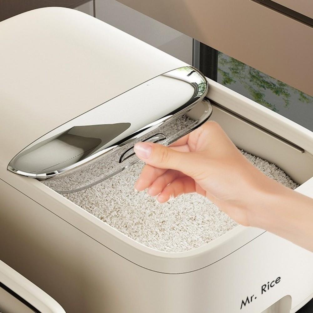 Transparent Grain Dispenser Insect Proof Rice Bucket Grain Sealed Jar  Pet Dog Food Storage